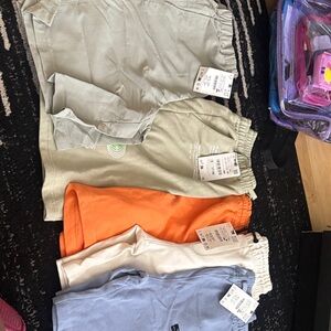 Zara Kids Shorts Set - Light Green, Orange, White, Light Blue